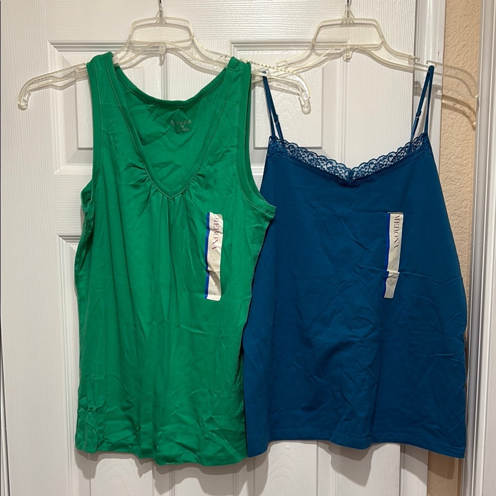 Merona Woman’s Blue and Green Tank Top Brand New With Tags